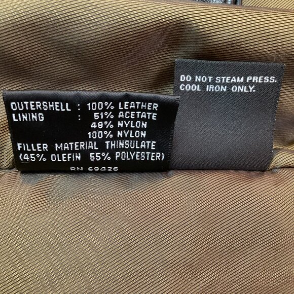 Wilsons Leather Jacket Mens Large Bomber Thinsulate Ultra Insulation Liner Vest - Picture 14 of 15